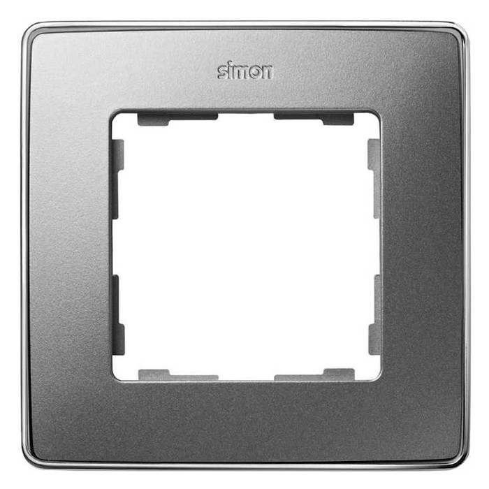 Рамка 1 пост Simon SIMON 82 DETAIL, холодный алюминий, 8201610-093